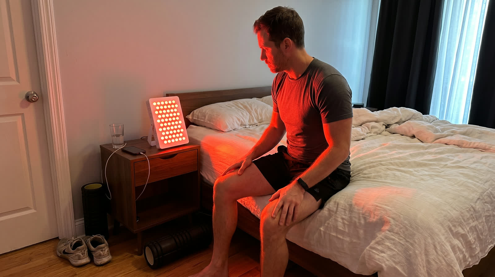 Athlete using the Mini panel post-workout