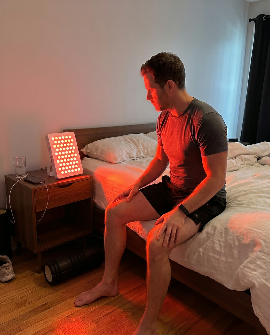 Athlete using the Mini panel post-workout